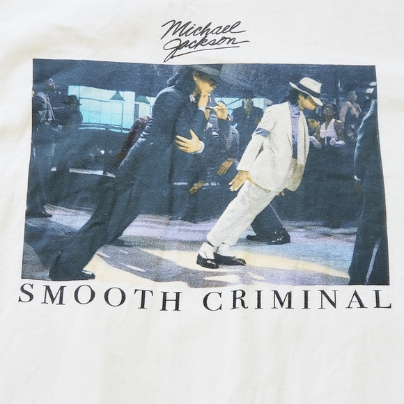 Men's White Michael Jackson SmoothCriminal T-Shirt - Picture 4 of 5